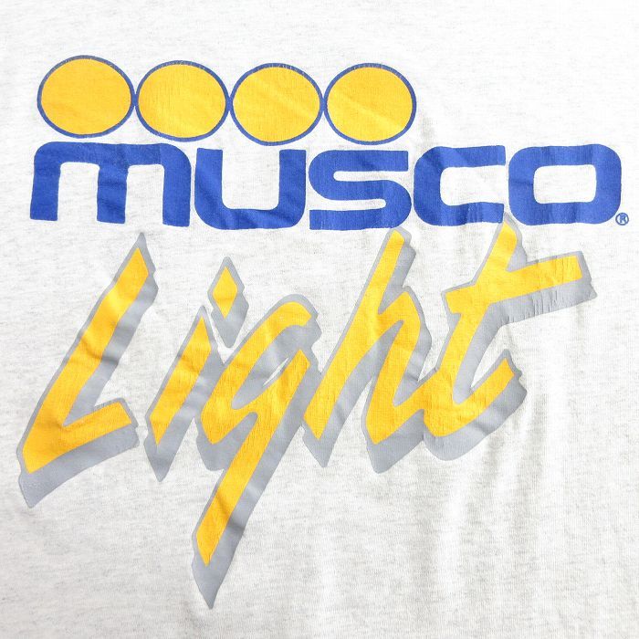 XL/古着 オニータ ONEITA 半袖 ビンテージ Tシャツ メンズ 90s MUSCO 胸ポケット付き 大きいサイズ クルーネック グレー 霜降り spe 24feb1_画像4