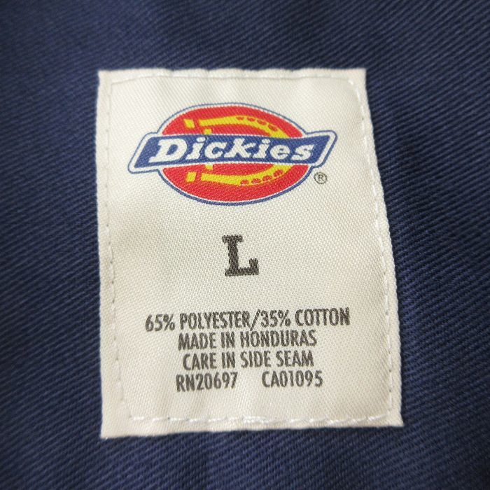 XL/古着 ディッキーズ Dickies 長袖 ワーク シャツ メンズ 紺 ネイビー 24feb15 中古 トップス_画像3