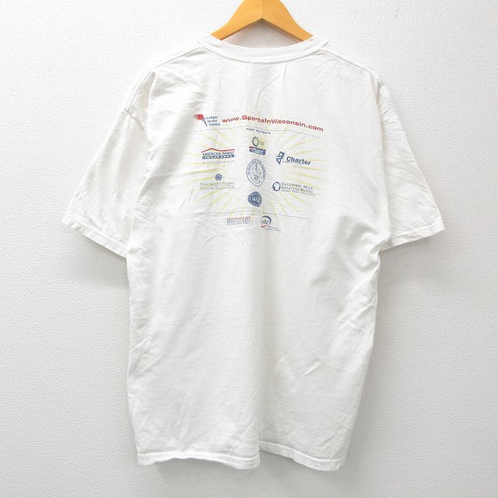 XL/古着 半袖 ビンテージ Tシャツ メンズ 00s Game On 企業広告 大きいサイズ コットン クルーネック 白 ホワイト 24feb15 中古_画像2