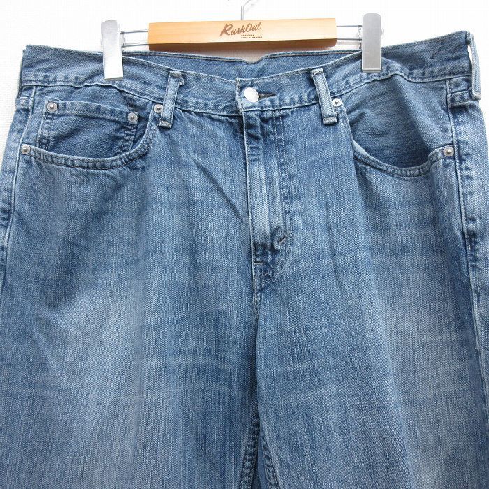 W36/古着 リーバイス Levis 514 ジーンズ メンズ ヒゲ コットン 紺 ネイビー デニム 24feb15 中古 ボトムス ジーパン Gパン ロング パンツ_画像2