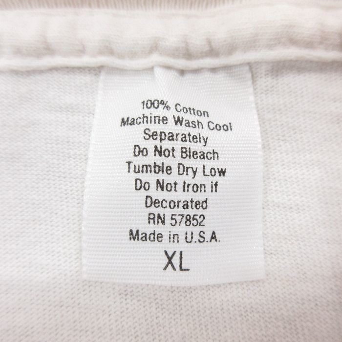 XL/古着 半袖 ビンテージ Tシャツ メンズ 90s SAMARA CLUB 大きいサイズ コットン クルーネック 白 ホワイト 24feb21 中古_画像5