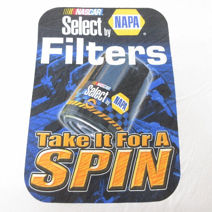 XL/古着 半袖 ビンテージ Tシャツ メンズ 00s NASCAR レーシングカー Filters SPINFLOW 大きいサイズ コットン クルーネック 白 ホワイト 2_画像4