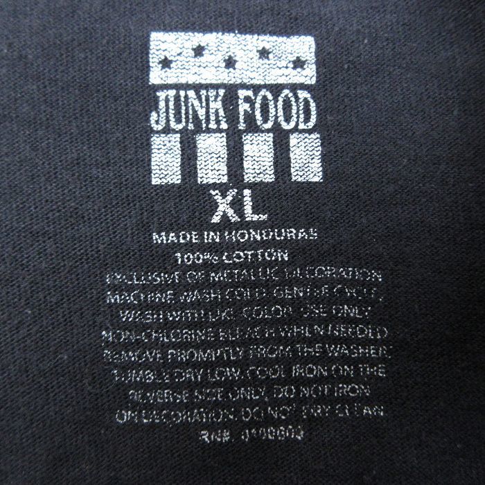 XL/古着 ジャンクフード JUNK FOOD 半袖 Tシャツ メンズ NFL ボルチモアレイブンス 大きいサイズ コットン クルーネック 黒 ブラック アメ_画像6