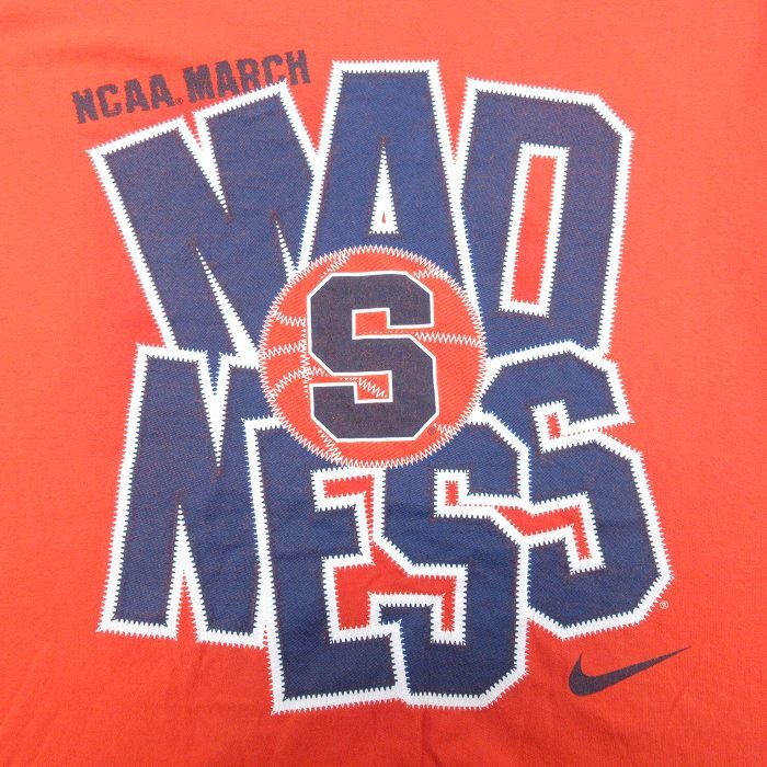 XL/古着 ナイキ NIKE 半袖 ブランド Tシャツ メンズ NCAA 大きいサイズ コットン クルーネック オレンジ 24feb27 中古_画像2