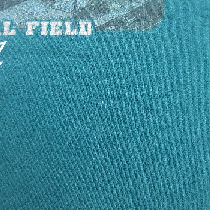 XL/古着 半袖 ビンテージ Tシャツ メンズ 00s NFL フィラデルフィアイーグルス 大きいサイズ コットン クルーネック 青緑 アメフト スーパ