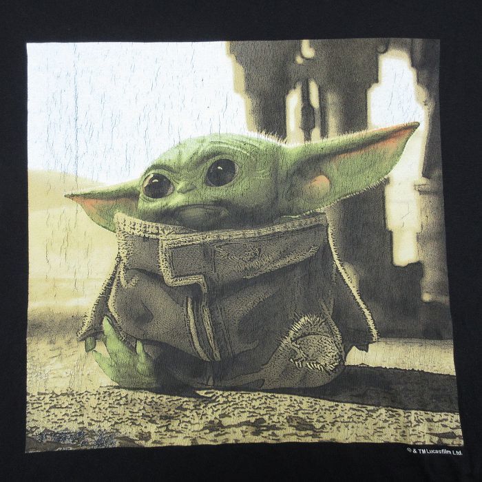 XL/古着 半袖 Tシャツ メンズ ドラマ スターウォーズ STAR WARS マンダロリアン ザチャイルド グローグー 大きいサイズ コットン クルーネ_画像2