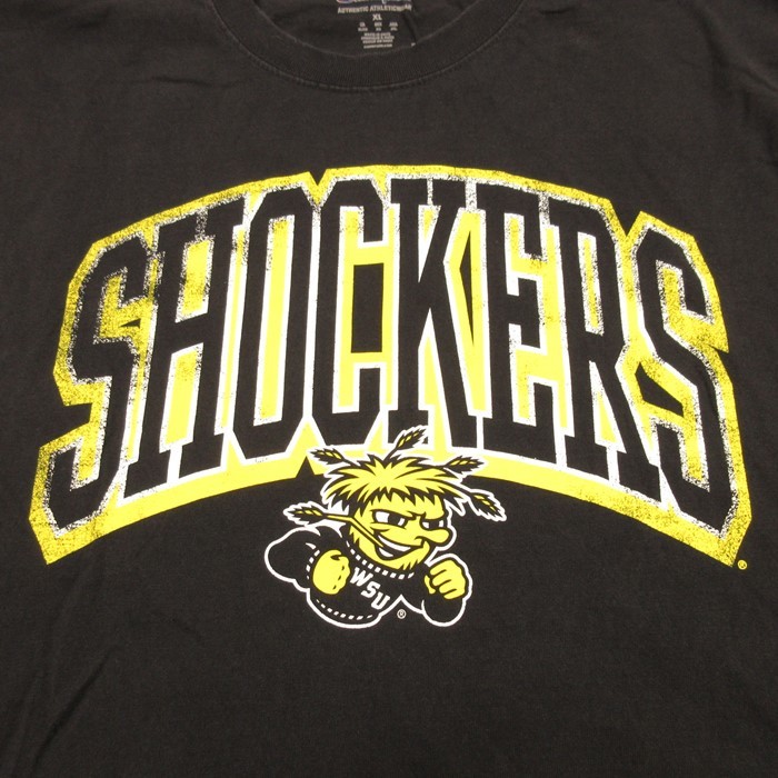 L/古着 チャンピオン Champion 半袖 Tシャツ メンズ SHOCKERS コットン クルーネック 黒 ブラック 24feb28 中古_画像2