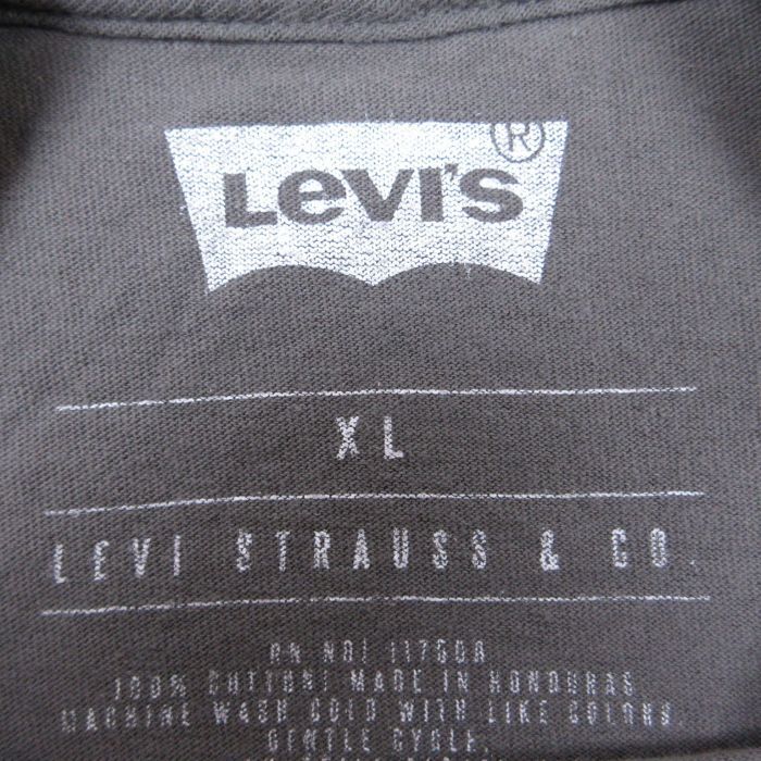 XL/古着 リーバイス Levis 半袖 ブランド Tシャツ メンズ ビッグロゴ 大きいサイズ コットン クルーネック グレー 24feb28 中古_画像3