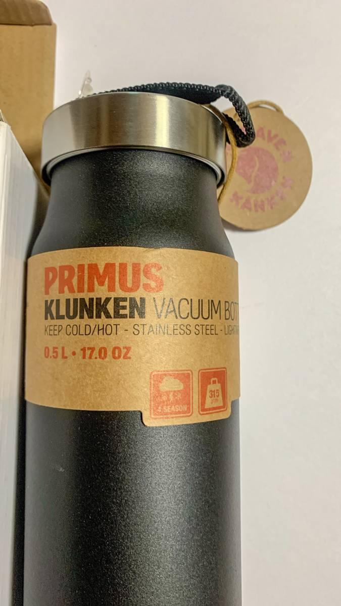 【送料無料】 未使用品 PRIMUS プリムス クルンケン・バキュームボトル 0.5L ブラック フェールラーベン コラボモデル_画像2