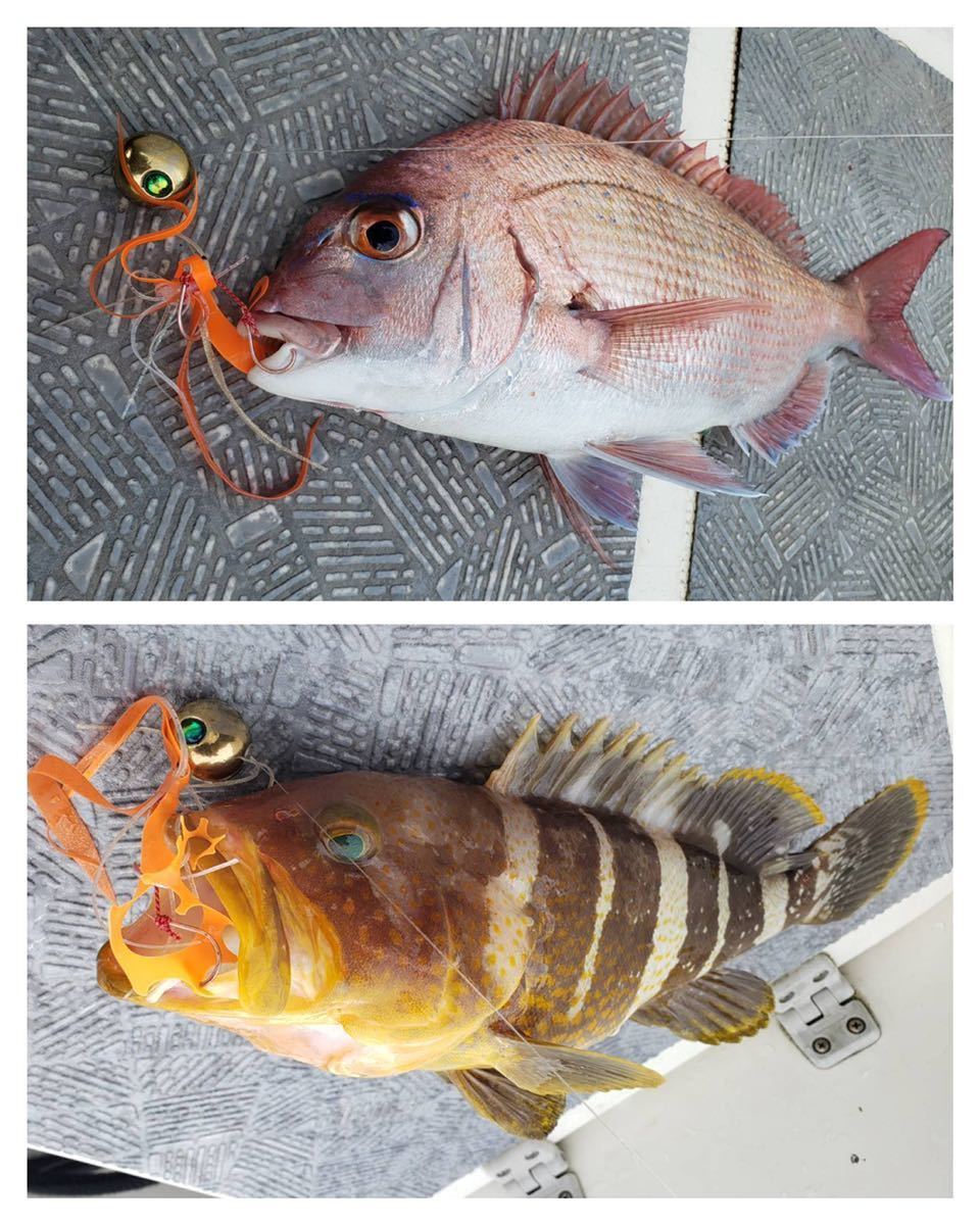 タングステン タイラバ タイラバヘッド 鯛ラバジグ 60g 3個セット (オレンジ2、ワインレッド1) 送料無料の画像10