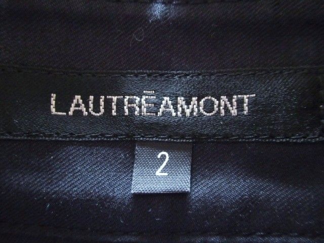 e0634美品～良品★ロートレアモン LAUTREAMONT★ 麻混 ジャケット 黒ブラック 2