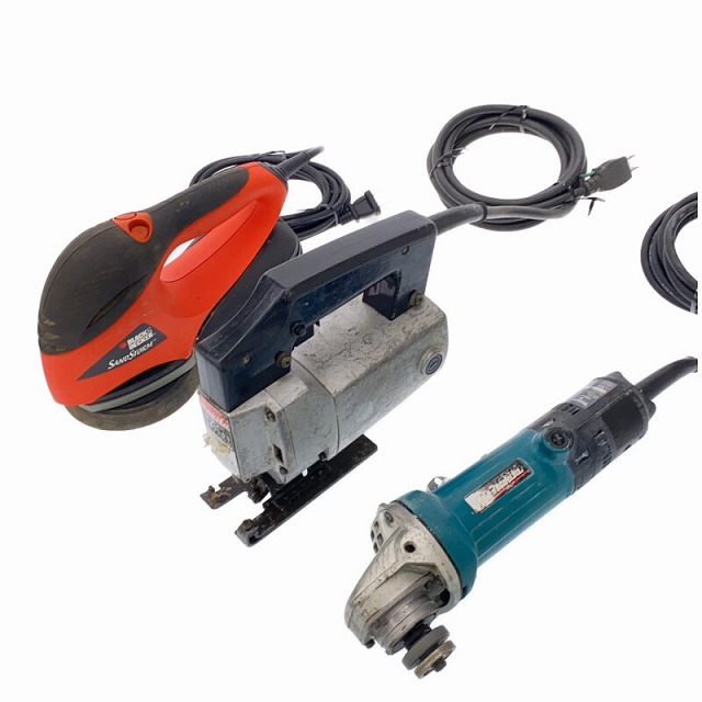 ☆中古 3台セット☆makita ジグソー 4300V ディスクグラインダ 9533BSK 替刃8枚付き(未使用) ブラック&デッカー サンダ KA250-JP 84884_画像2