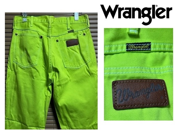 希少★90s Wrangler★デッドストック(未使用)★13MWZ★M1132-10/カラーパンツ★リベットはSCOVILL★W30/(い) _画像9