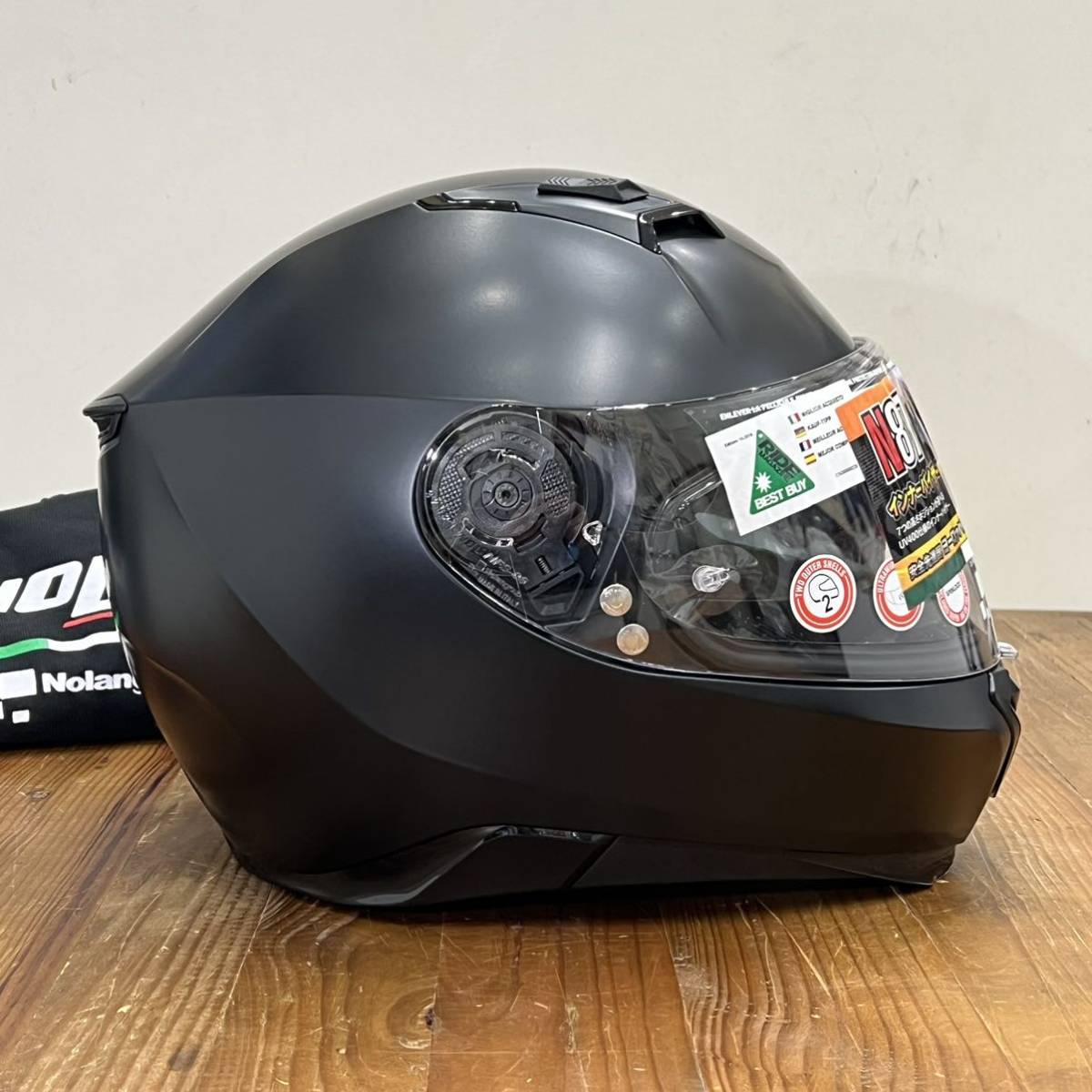 《展示品》NOLAN ノーラン N87 ツーリングフルフェイスヘルメット フラットブラック/10 Ｌサイズ (DAYTONA 98336)の画像3