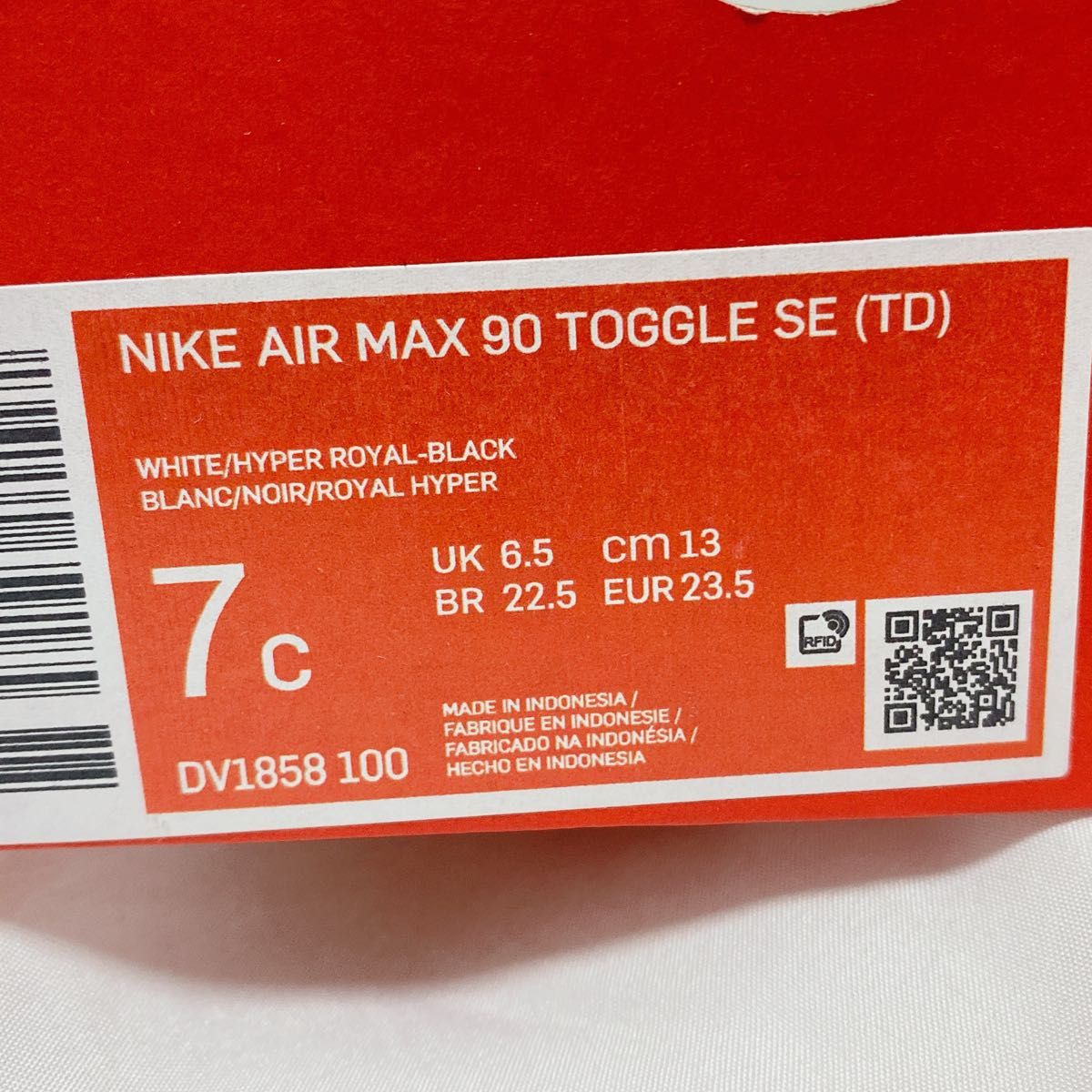 新品未使用 NIKE AIR MAX 90 TOGGLE SE 13cm