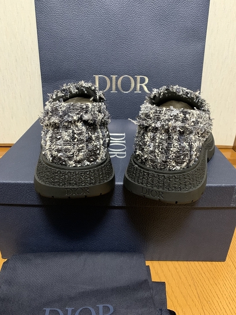 42 新品 24ss DIOR Buffalo ローファー カナージュ ツイード ディオール_画像4