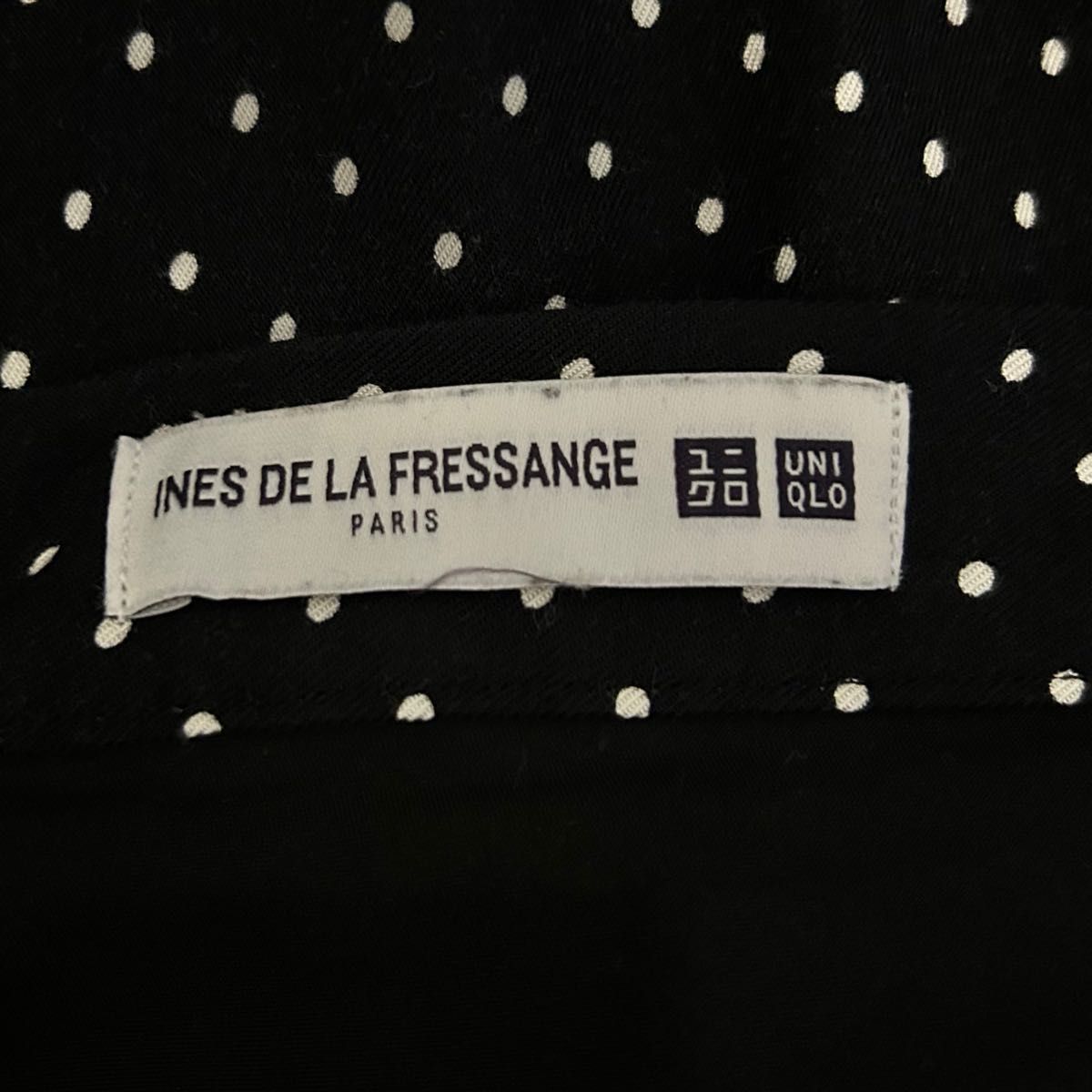 INES DE LA FRESSANGE UNIQLO ユニクロ　フレアスカート　ポケット　サイドジッパー　ドット