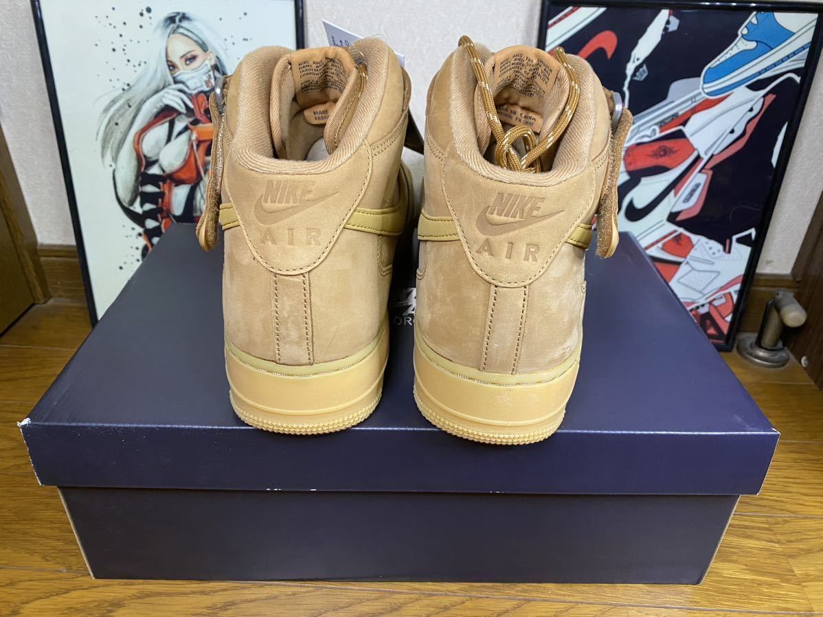 US13/31cm ナイキ エアフォース1 ミッド/ Nike Air Force 1 Mid Flax / atmos ビッグサイズ