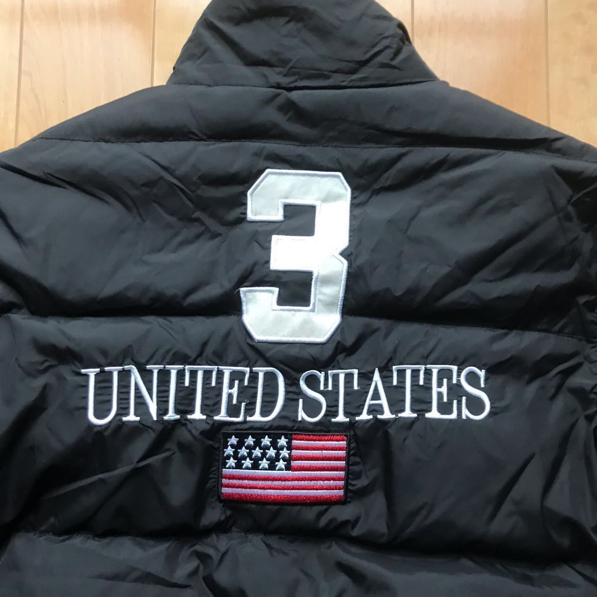ラルフローレン ダウンジャケット 150-6-23 メンズ M ブラック USA アメリカ国旗 ビッグポニー ラルフ_画像4