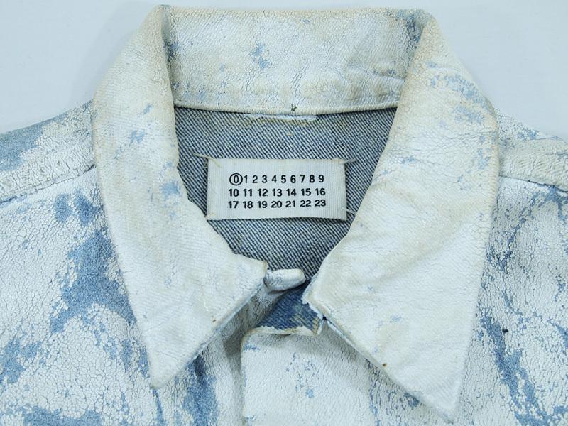 希少 初期 Martin Margiela 0 アーティザナル ペンキ Gジャン デニムジャケット L 白 ホワイト ドール期 マルタンマルジェラ_画像3