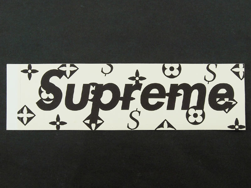 希少 2000年 Supreme Recalled Monogram Box Logo Sticker モノグラム ボックスロゴ ステッカー 白 ホワイト シュプリーム FT