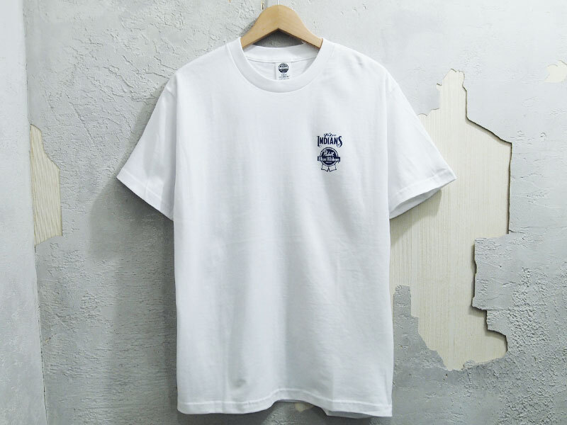 希少 新品 東京インディアンズ Pabst Blue Ribbon HRCS 2021 限定 TEE Tシャツ パブスト ブルーリボン 白 ホワイト TOKYO INDIANS TIMC F_画像2