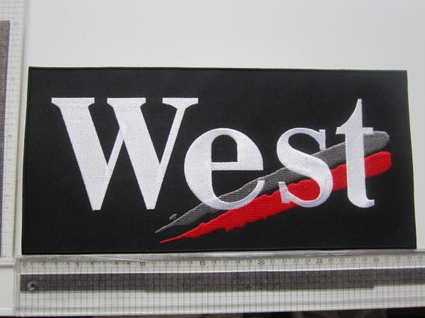 【大きめ】WEST ウェスト ロゴ 大 ワッペン/自動車 バイク オートバイ F1 レーシング F1 ビンテージ スポンサー B06_画像6