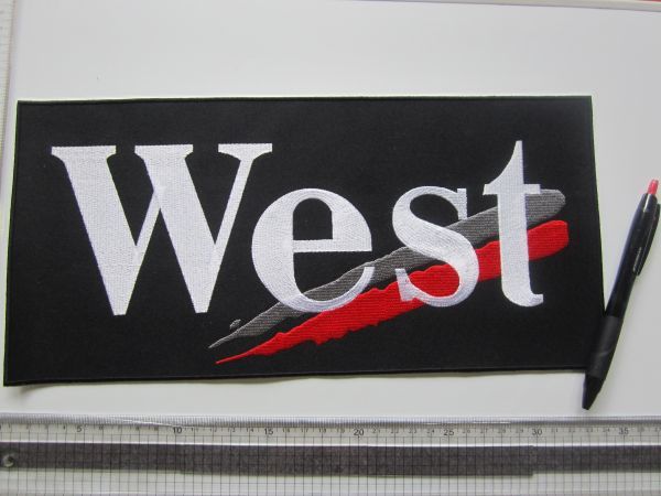 【大きめ】WEST ウェスト ロゴ 大 ワッペン/自動車 バイク オートバイ F1 レーシング F1 ビンテージ スポンサー B06_画像5