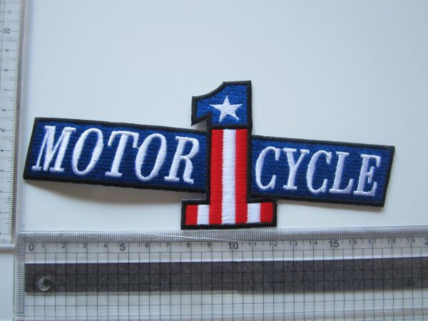 MOTOR CYCLE モーターサイクル 1 星条旗 アメリカ ワッペン/自動車 バイク レーシング 古着 アメカジ カスタム ハーレー 98_画像6