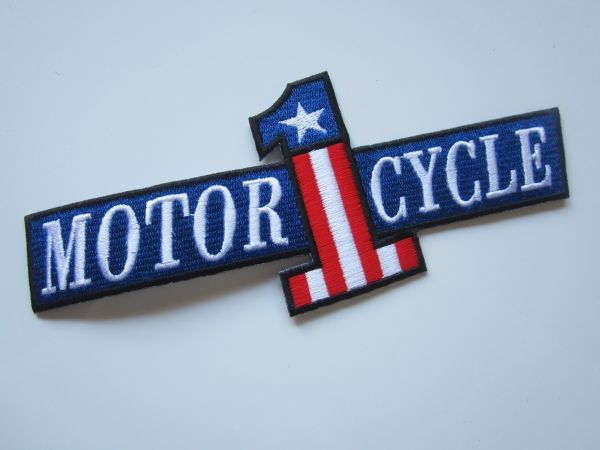 MOTOR CYCLE モーターサイクル 1 星条旗 アメリカ ワッペン/自動車 バイク レーシング 古着 アメカジ カスタム ハーレー 98_画像3