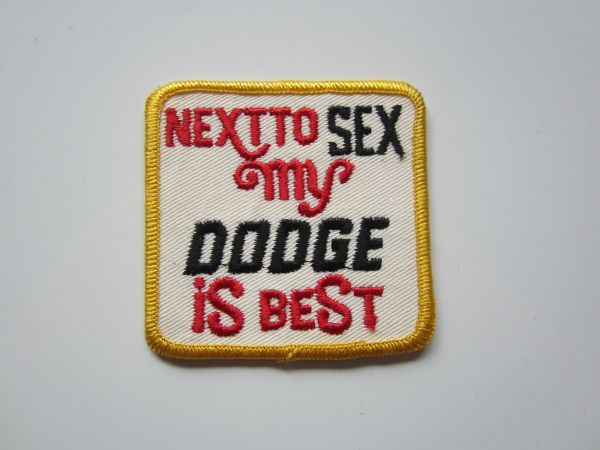 ビンテージ NEXT TO SEX MY DOODGE IS BEST ダッジ セックス ジョーク 下ネタ ワッペン/自動車 バイク レーシング 古着 キャップ 141の画像3