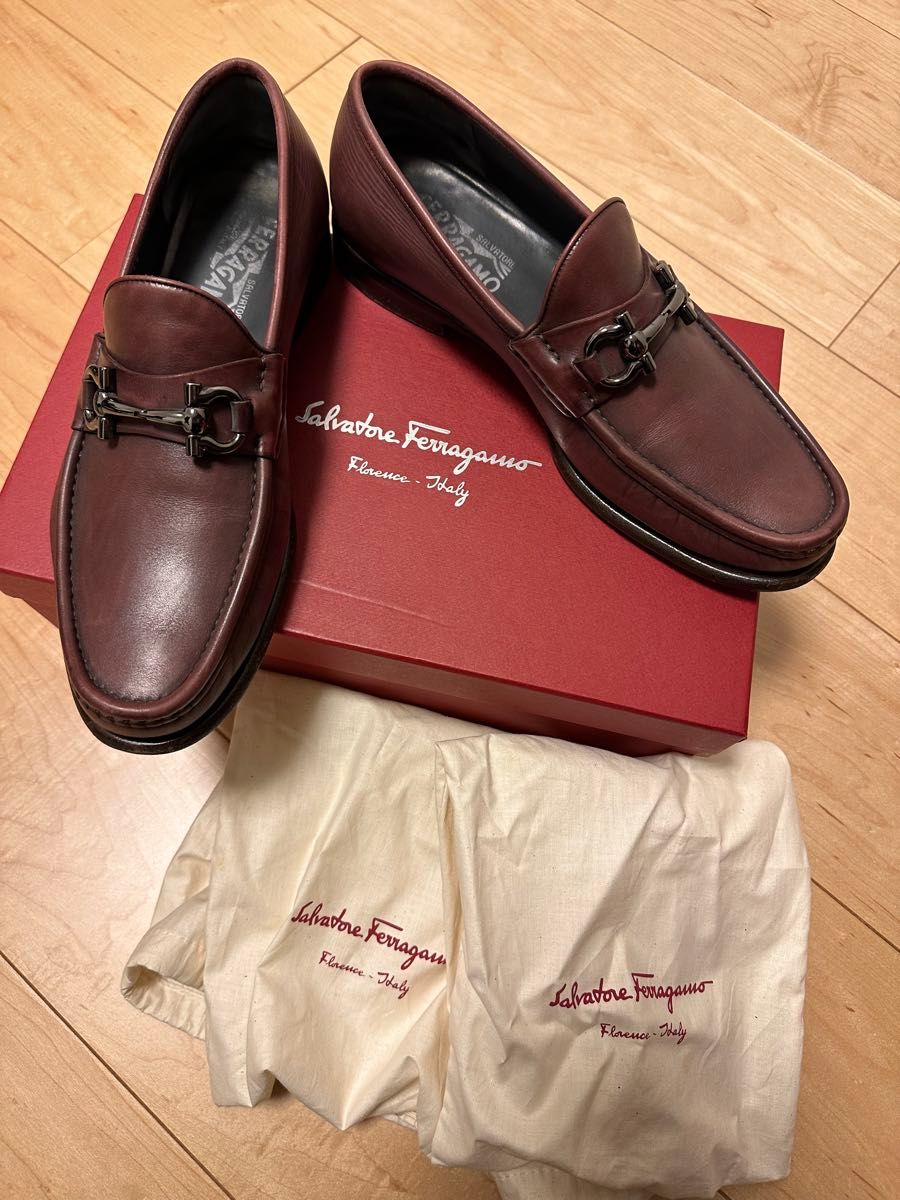 フェラガモ Ferragamo モカシン ガンチーニ レザー 9 EE