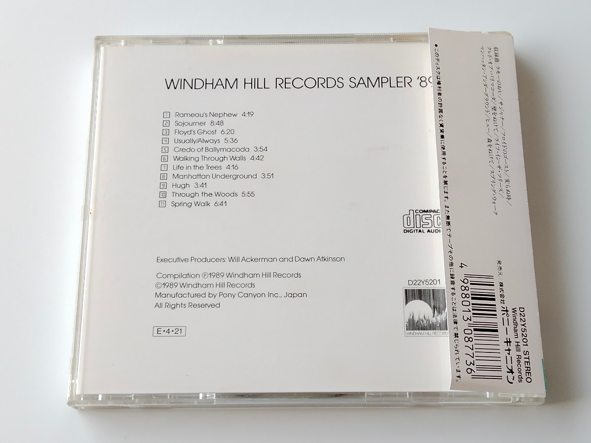 ウィンダム・ヒル・ベスト'89 WINDHAM HILL RECORDS SAMPLER'89 帯付CD D22Y5201 Philippe Saisse,Will Ackerman,Scott Cossu,Nightnoise,の画像2