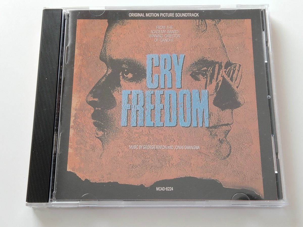 CRY FREEDOM SOUNDTRACK MCA US MCAD6224 「遠い夜明け」87年リチャード・アッテンボロー監督作,George Fenton,Kevin Kline,African Music_画像1