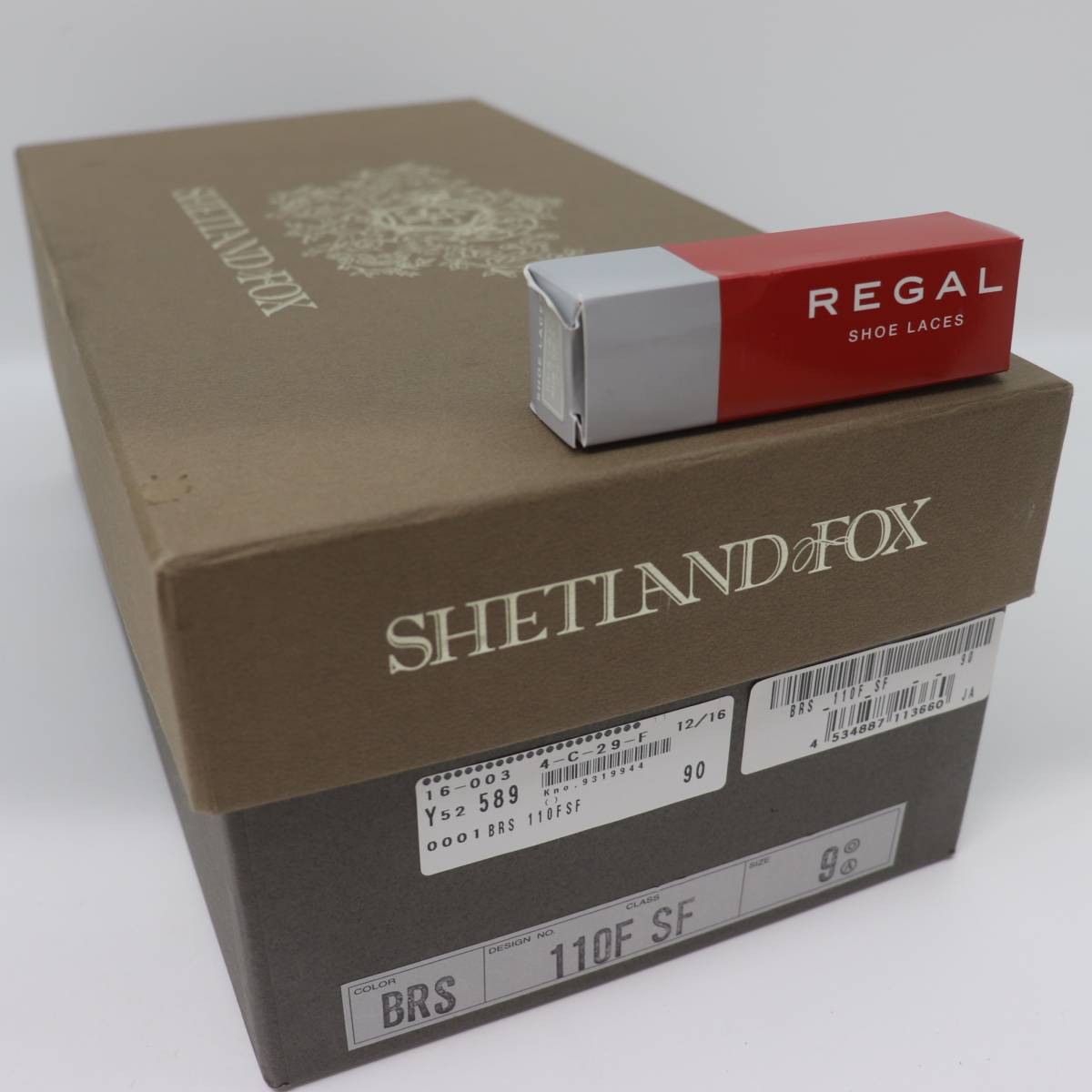 ITVBML13W7XK 即決 本物 SHETLAND FOX シェットランド フォックス ドレス ビジネス シューズ ストレートチップ スエード ブラウン サイズ9_画像10