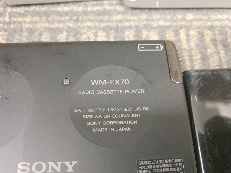 【通電動作未確認】SONY WALKMAN WM-507 509 EX2 60 808 921 FX70 999 GX677 TCM-450 ポータブルプレーヤー 10個セット ソニー 1円~　S2963_画像8