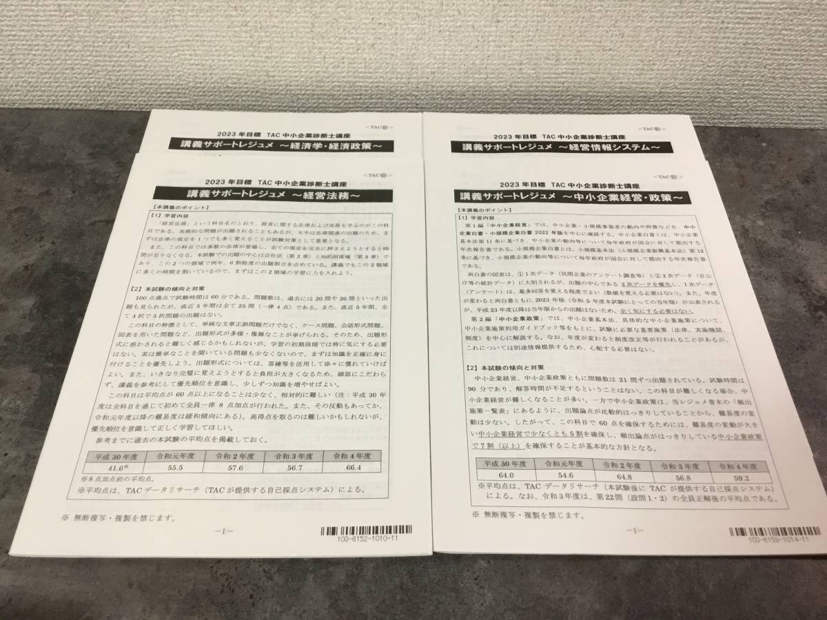 2023年 中小企業診断士講座 基本テキスト+トレーニング+講義サポートレジュメセット_画像5