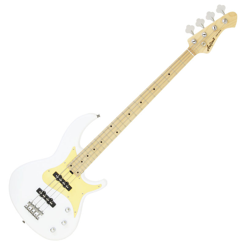 AriaProII RSB-618/4 WH Aria electric bass Gold ano large zdo pick guard 4 string white free shipping beginner 