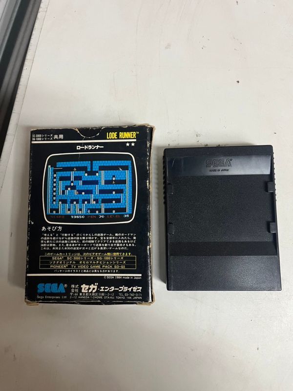 1D91 SEGA セガ ゲームソフト SC-3000 SK-1100 ロードランナー G-1031 ROM 32KB PC 箱付きの画像2