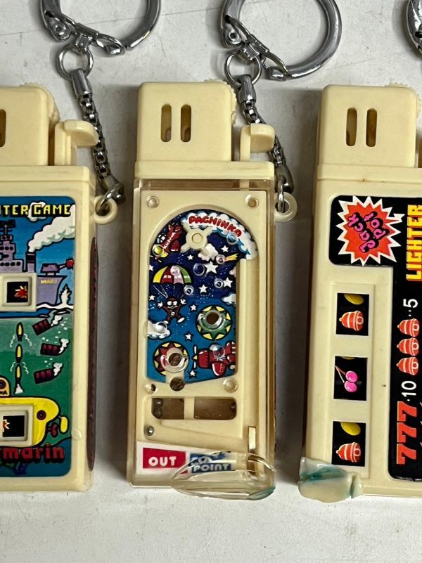 1D46 当時物 KUZUWA TOY ライターゲーム LARK CABIN 3点セット 日本製 昭和レトロ キーホルダー_画像3