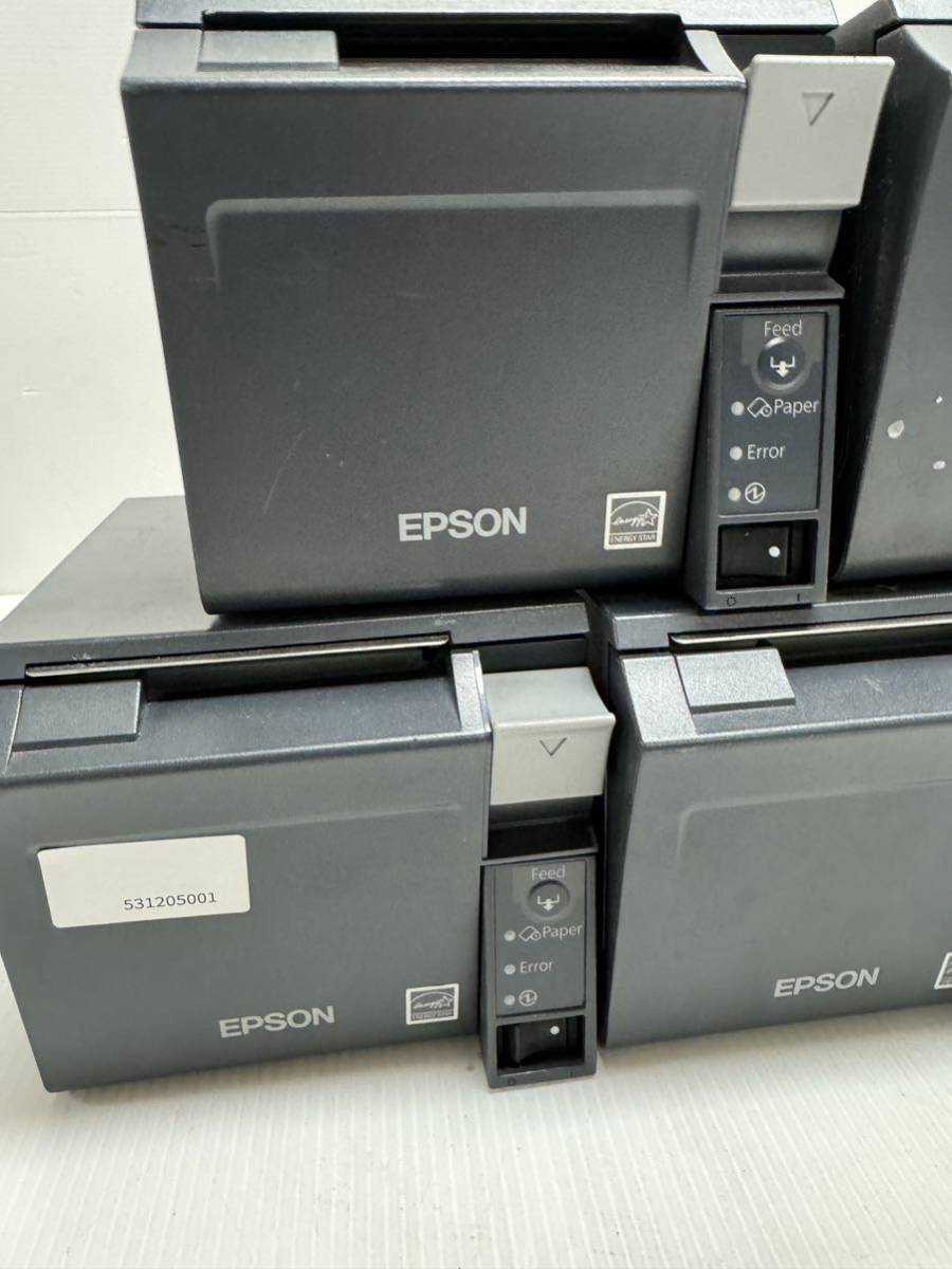 5台セット　EPSON エプソン サーマルレシートプリンタ TM-T70II 　店舗用品_画像2