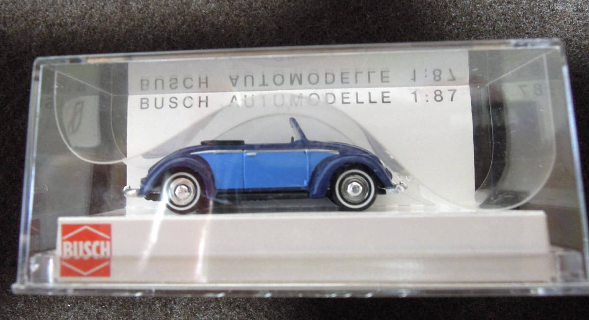 BUSCH ブッシュ 1/87 VW　ビートル　ガブリオ　青／紺_画像1