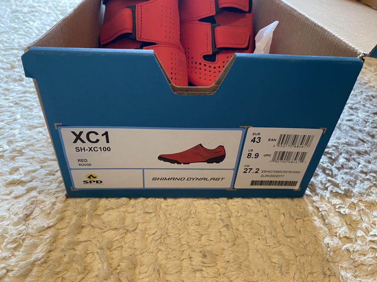  Shimano SPD shoes XC1 red beautiful goods free shipping!