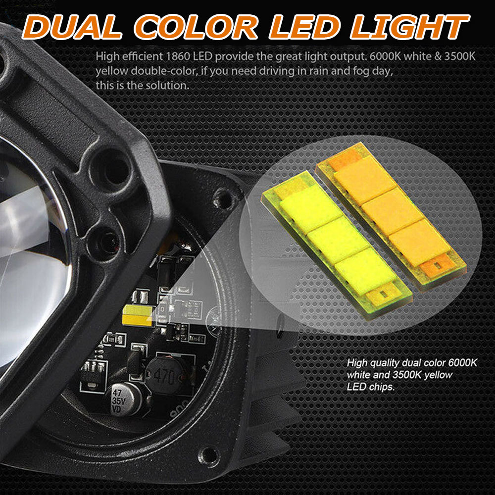 30W LED foglamp [ white * yellow ]. included type working light working light 12V/24V Jeep Jimny SUV UTV ATV 4X4 2 piece 