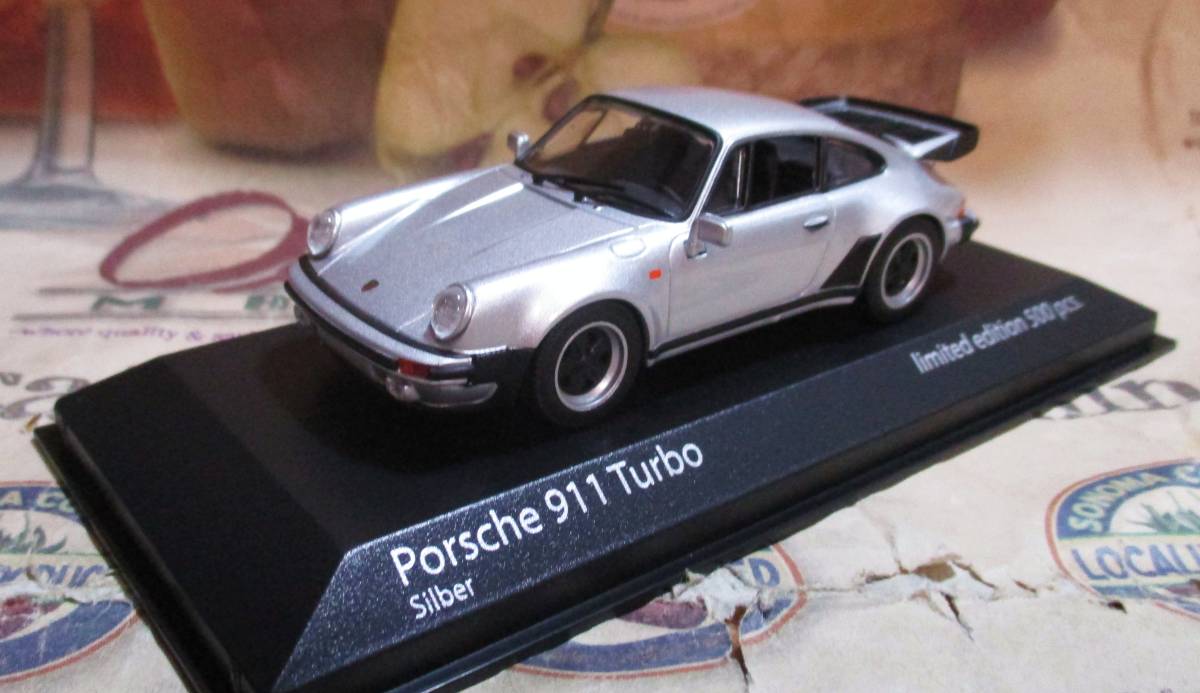 ☆激レア絶版*世界500台*Minichamps PMA*1/43*Porsche 911(930) Turbo 1977 シルバーメタリック