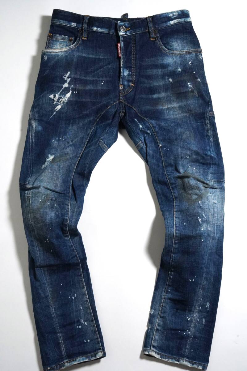 【正規品】10万 サイズ 44 Dsquared2 ディースクエアード TIDY BIKER JEAN S74LB0259 ラグジュアリー イタリアンブルー デニム イタリア製_画像2