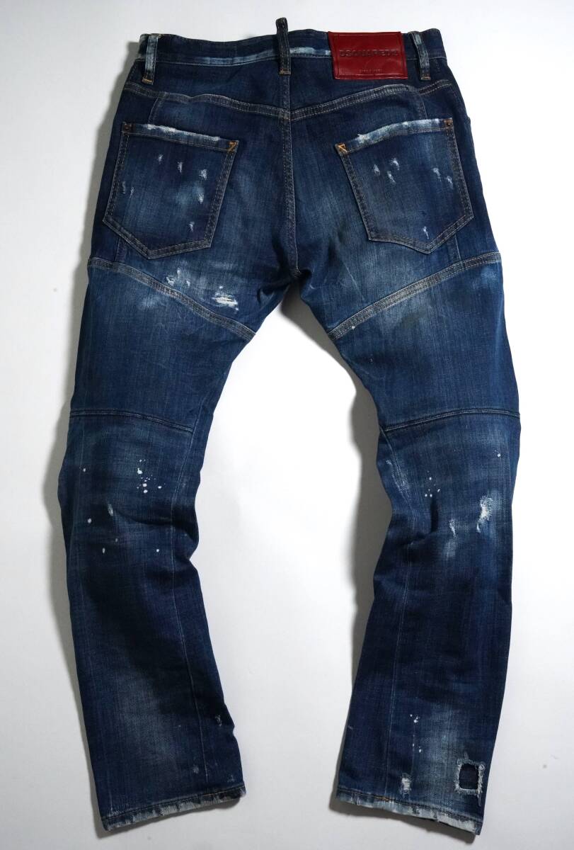 【正規品】10万 サイズ 44 Dsquared2 ディースクエアード TIDY BIKER JEAN S74LB0259 ラグジュアリー イタリアンブルー デニム イタリア製_画像6