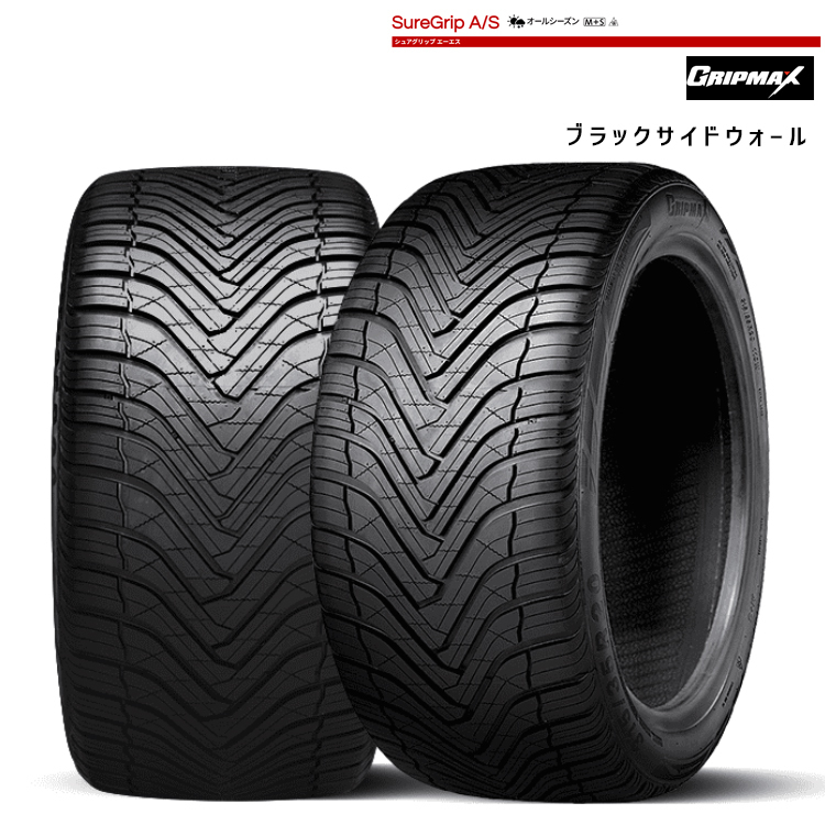 送料無料 グリップマックス オールシーズン GRIPMAX SureGrip A/S M+S (BSW) 225/55R19 99W BS W 【4本セット 新品】_画像1