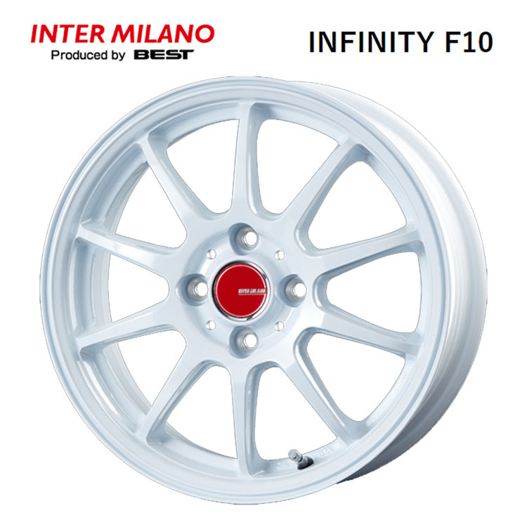 送料無料 インターミラノ INFINITY F10 4.5J-14 +45 4H-100 (14インチ) 4H100 4.5J+45【2本セット 新品】_画像1