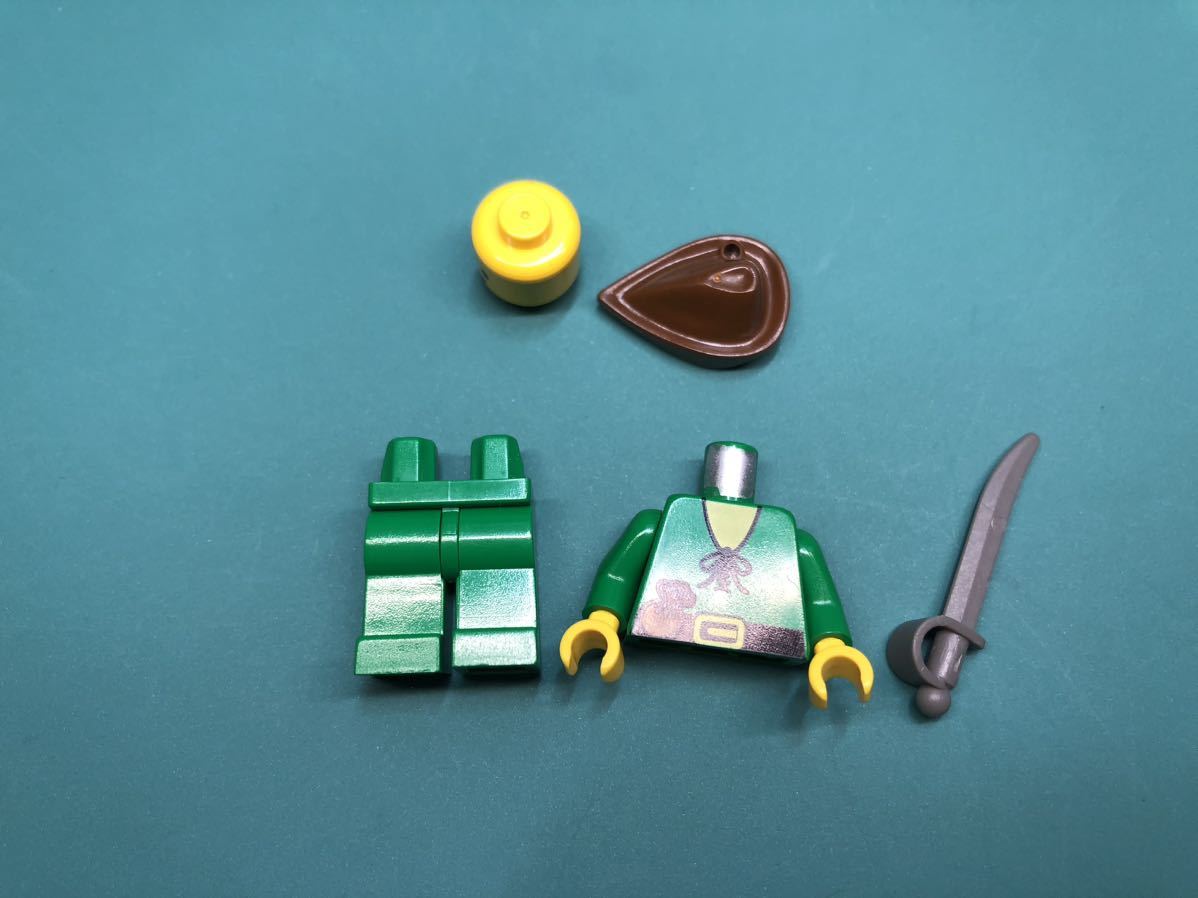 【フォレストマン 5】緑襟 ミニフィグ エルクウッド フォレストマン LEGO 森の人 お城シリーズ 狩人 兵士_画像5